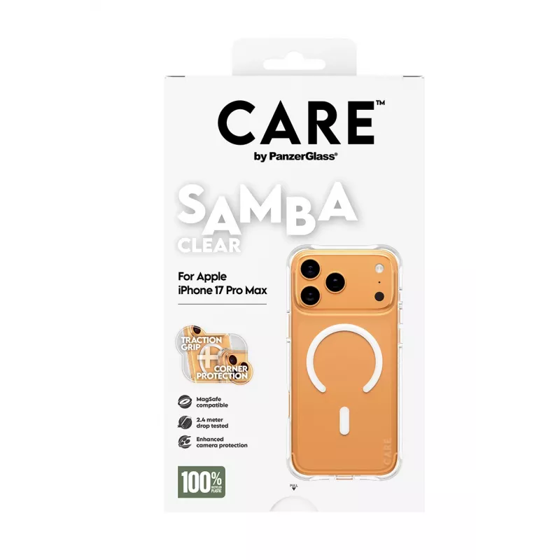 PanzerGlass CARE™ by ® Samba ümbris läbipaistev valge MagSafe iPhone 17 Pro Max