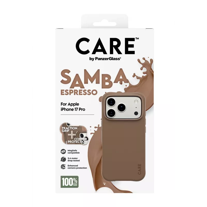 PanzerGlass CARE™ by ® Samba Case Espresso w. MagSafe iPhone 17 Pro