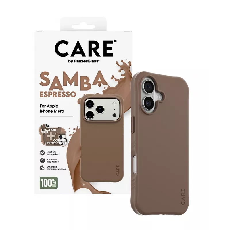 PanzerGlass CARE™ by ® Samba Case Espresso w. MagSafe iPhone 17 Pro