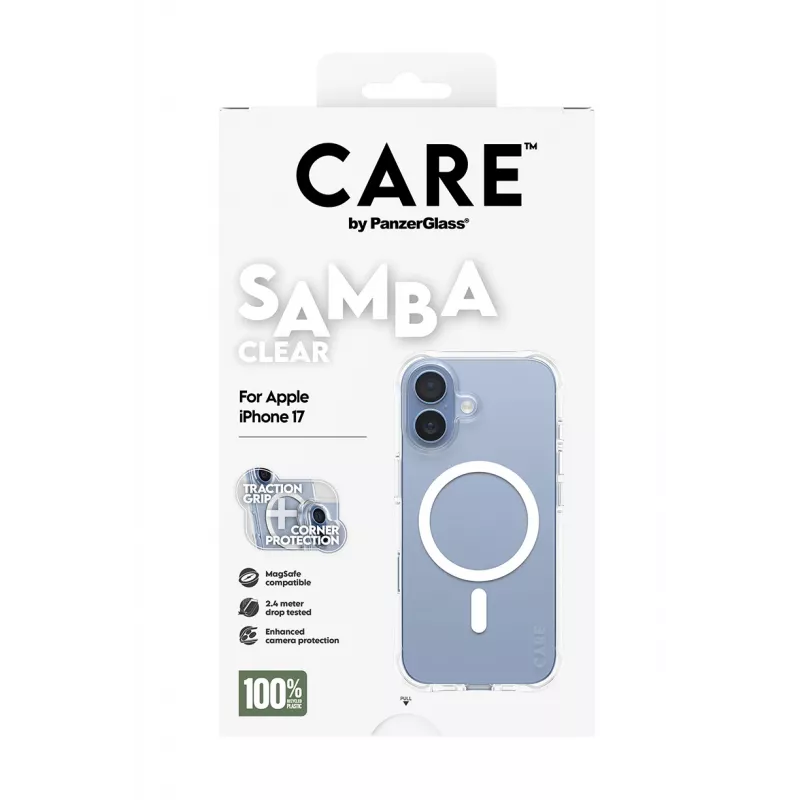Korpus PanzerGlass CARE by Fashionable Case Samba Läbipaistev valge MagSafe iPhone 17