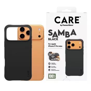 PanzerGlass CARE™ by ® Samba ümbris must koos MagSafe'iga iPhone 17 Pro Max