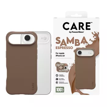 Ümbris PanzerGlass CARE by Fashionable Case Samba Espresso koos MagSafe'iga iPhone 17 Air