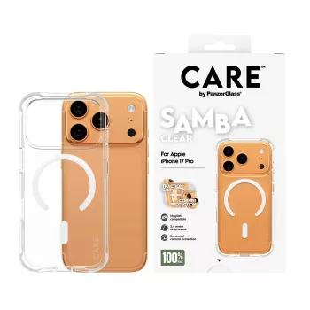PanzerGlass CARE™ by ® Samba korpus läbipaistev valge MagSafe iPhone 17 Pro