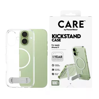 PanzerGlass CARE by Feature ümbris, läbipaistev, jalatoe ja MagSafe'iga, iPhone 17