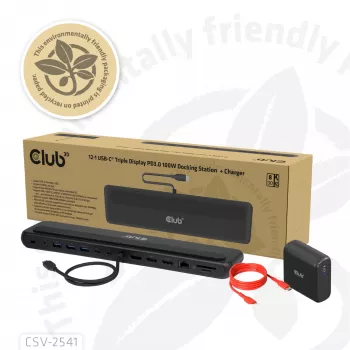 Dokkimisjaam club 3d CSV-2541 USB-C HDMI ja DisplayPort väljunditega