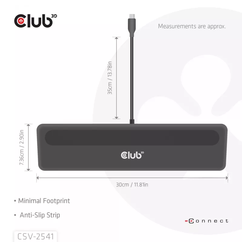 Dokkimisjaam club 3d CSV-2541 USB-C HDMI ja DisplayPort väljunditega
