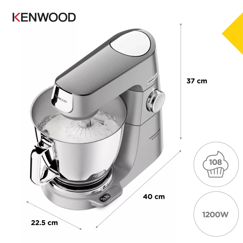 Kenwood Titanium Chef Baker XL köögikombain 1200 W 7 L Roostevaba teras