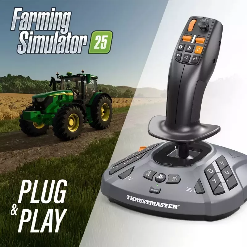 Thrustmaster SimTask FarmStick Must Lennukijuhtkang Analoog / Digitaalne Arvuti, PlayStation 5