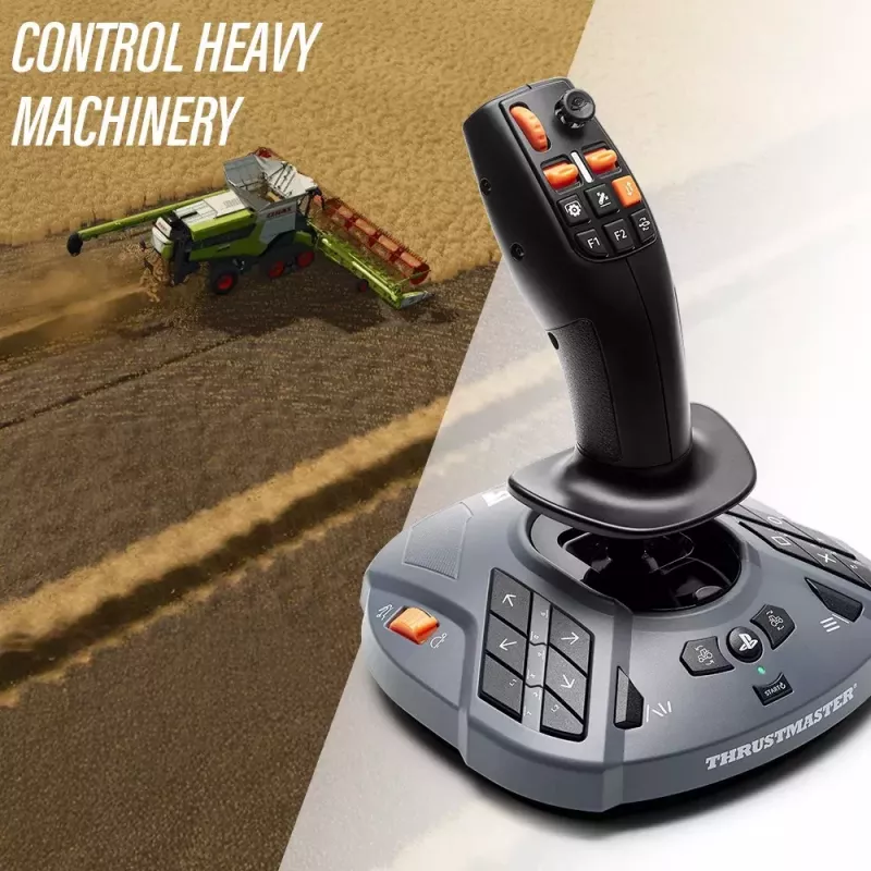 Thrustmaster SimTask FarmStick Must Lennukijuhtkang Analoog / Digitaalne Arvuti, PlayStation 5