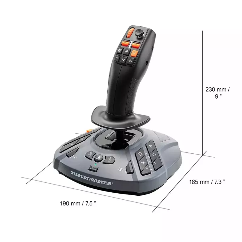 Thrustmaster SimTask FarmStick Must Lennukijuhtkang Analoog / Digitaalne Arvuti, PlayStation 5