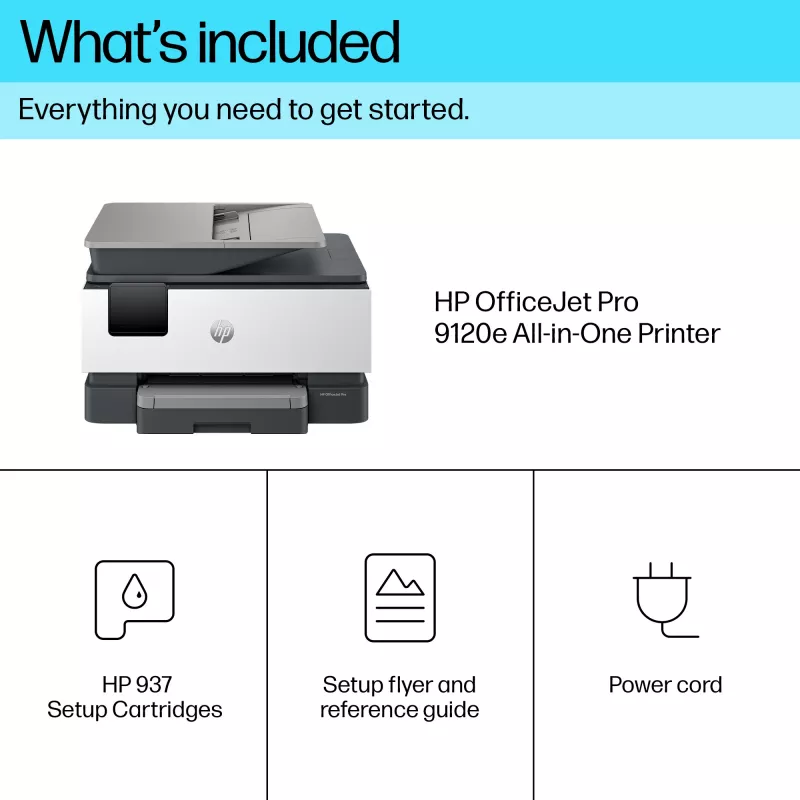 HP OfficeJet Pro 9120e juhtmevärviline mitmeotstarbeline printer, Instant Ink; kahepoolne printimine
