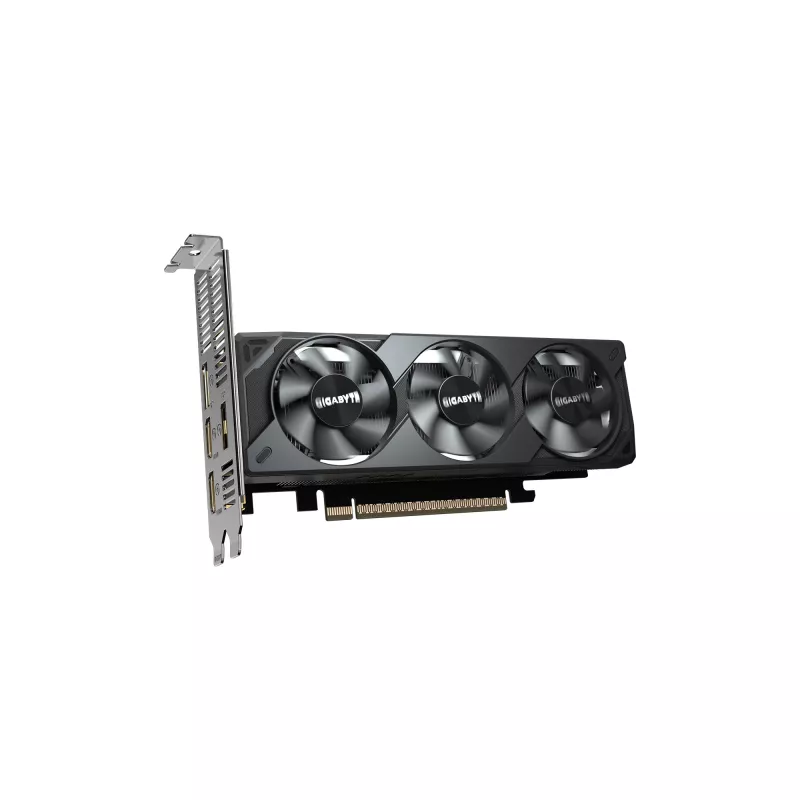 GIGABYTE GeForce RTX 5050 OC Low Profile 8G graafikakaart - 8GB GDDR6, 128bit, PCI-E 5.0, 2587MHz tuumasagedus, 2 x DP, 2 x HDMI, NVIDIA DLSS 4, GV-N5050OC-8GL