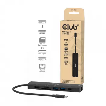 CLUB3D CSV-2553 liidese jaotur USB USB-C 5000 Mbit/s must