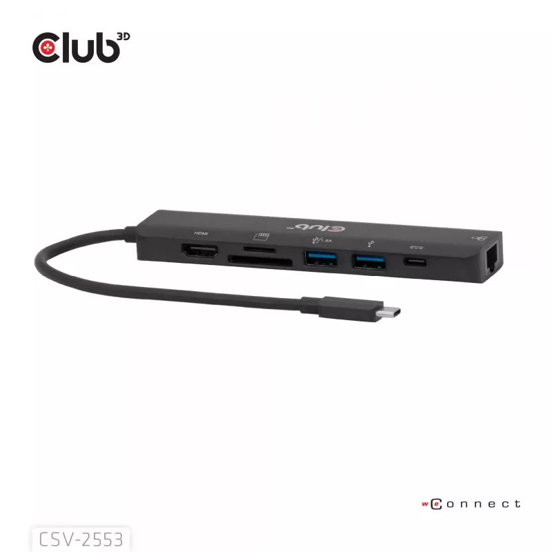 CLUB3D CSV-2553 liidese jaotur USB USB-C 5000 Mbit/s must