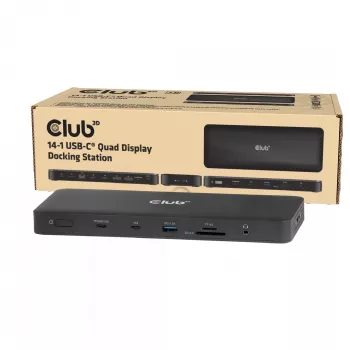Dokkimisjaam CLUB 3D 14-1 USB-C Quad Display USB4 2× USB 2.0 pordiga