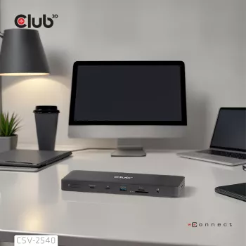 Dokkimisjaam CLUB 3D 14-1 USB-C Quad Display USB4 2× USB 2.0 pordiga