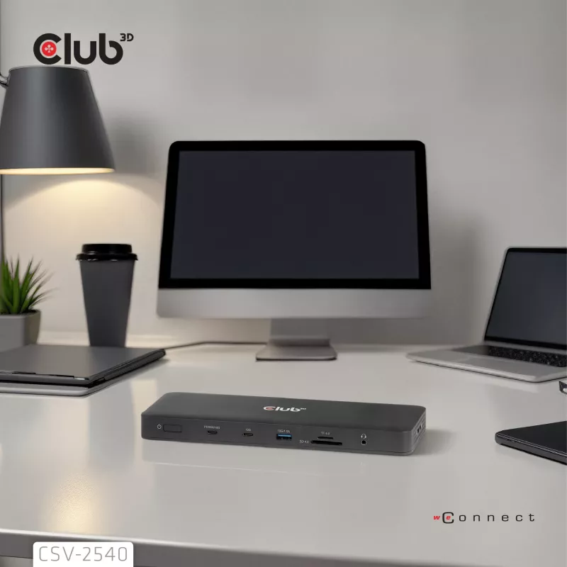 Dokkimisjaam CLUB 3D 14-1 USB-C Quad Display USB4 2× USB 2.0 pordiga