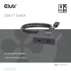 CLUB3D USB-C® kahesuunaline video + andmete + PD lüliti, USB USB-C, 2x DisplayPort, 7680 x 4320 pikslit, must, 8K Ultra HD, 120 Hz