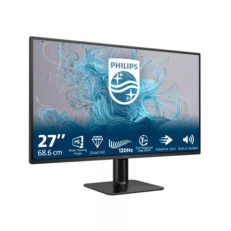 Philips 2000 seeria 27E2N2500/00 arvutimonitor 68,6 cm (27 tolli) 2560 x 1440 pikslit Quad HD LCD must