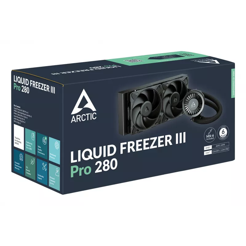 ARCTIC Liquid Freezer III Pro 280 – mitmeplatvormiline ühekomplektiline CPU-vesijahuti