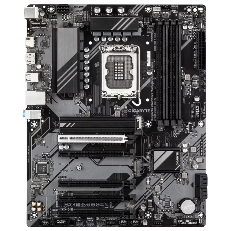 GIGABYTE B760 DS3H GEN5 emaplaat - toetab Intel Core 14. põlvkonna protsessoreid, 8+2+1 faasi digitaalne VRM, kuni 5600MHz DDR5, 2xPCIe 4.0 M.2, 1GbE LAN, USB 3.2 Gen 2x2