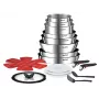 Potikomplekt Tefal Ingenio L897SJ04 20 tk — roostevaba teras, mittekleepuv, sisaldab 5 praepanni, 3 kastrulit, wokki, 4 kaant
