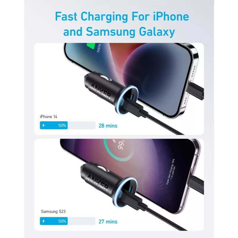 ANKER 325 1a1c 53w Pd Car Charger With Pps