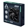 ARCTIC P14 Pro PST 140 mm PWM-ventilaator kaablijagajaga, ventilaator, 14 cm, 400 p/min, 2500 p/min, 186 m³/h, must