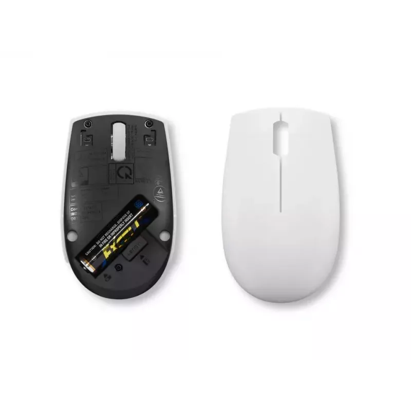 Juhtmeta kompaktne hiir Lenovo Compact Mouse akuga — kahekäeline, 1000 DPI, RF-juhtmeta, 3 nuppu, hall
