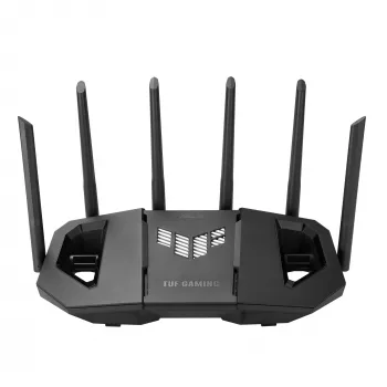ASUS 90IG0A30-MO9C00 traadita ruuter 2,5 Gigabit Ethernet Kolmriba (2,4 GHz / 5 GHz / 6 GHz) Must