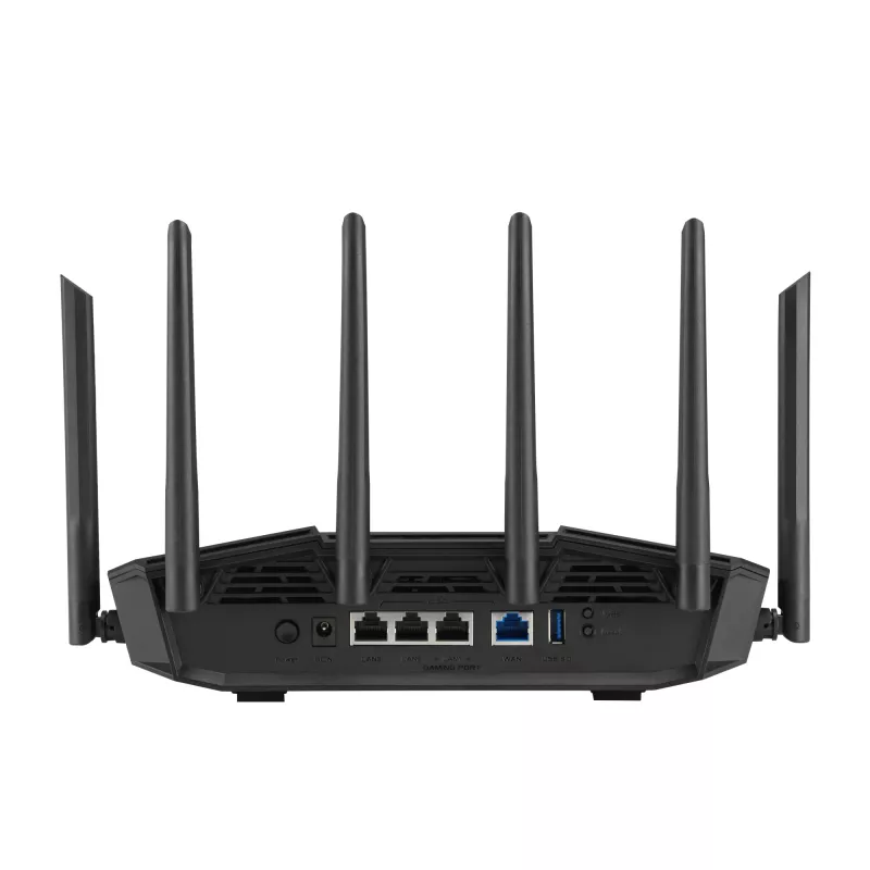 ASUS 90IG0A30-MO9C00 traadita ruuter 2,5 Gigabit Ethernet Kolmriba (2,4 GHz / 5 GHz / 6 GHz) Must