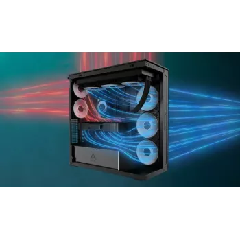 Arvuti korpus ARCTIC Xtender (Mirror Black) Midi Tower Must
