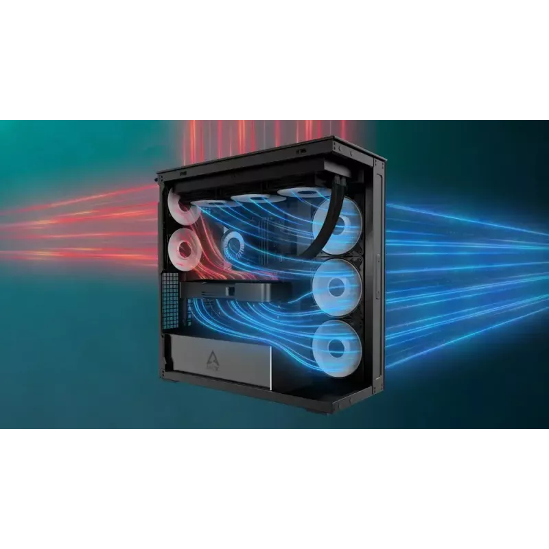 Arvuti korpus ARCTIC Xtender (Mirror Black) Midi Tower Must