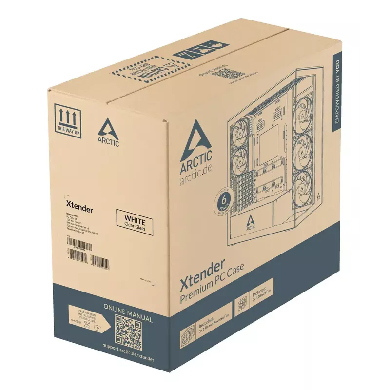 ARCTIC Xtender (Valge) Premium E-ATX arvuti korpus