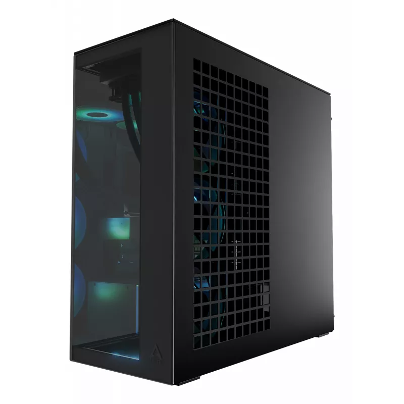 ARCTIC Xtender (Must) Premium E-ATX PC korpus, Midi Tower, PC, Must, EATX, Metall, Karastatud klaas, Mängimine