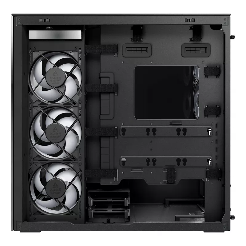 ARCTIC Xtender (Must) Premium E-ATX PC korpus, Midi Tower, PC, Must, EATX, Metall, Karastatud klaas, Mängimine