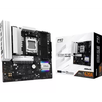 ASRock emaplaat A620AM Pro Rs AM5 AMD A620A 4 x DDR5 1 x HDMI 2.1 TMDS/FRL 8G ühilduv 1 x DisplayPort 1.4 DSC-ga mATX