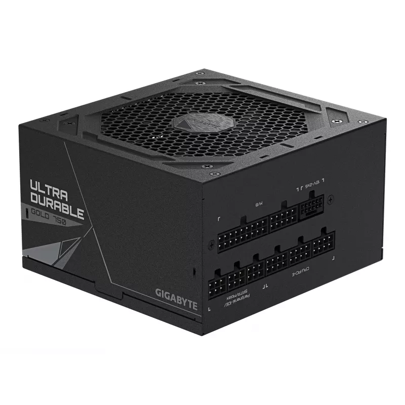 GIGABYTE UD750GM PG5 V2 toiteplokk – PCIe Gen 5.1, 80 PLUS Gold, täismodulaarne disain, 120 mm ventilaator, ATX 3.1 ühilduv, EL pistik