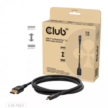CLUB3D CAC-1563 videokaabli adapter 2 m USB USB-C DisplayPort must