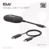 CLUB3D Wireless USB-C® to HDMI™, 1920 x 1080 pikslit, AV saatja ja vastuvõtja, Juhtmega ja juhtmevaba, Must, HDCP