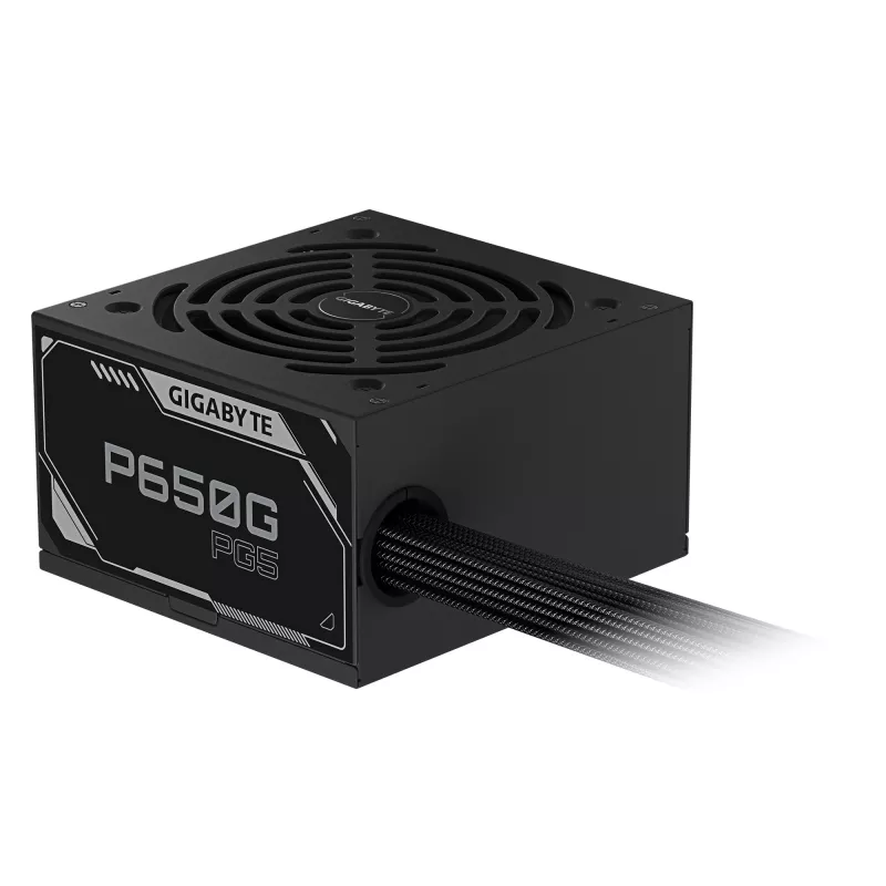 GIGABYTE P650G PCIE 5.1 toiteplokk – PCIe 5.1, 80 PLUS Silver, 120 mm ventilaator, ATX 3.1 ühilduv, EU pistik
