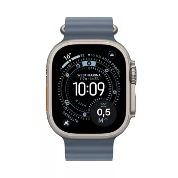 APPLE Watch Ultra 3 (2025) LTE 49mm titaankorpus ookeanirihmaga - sinine