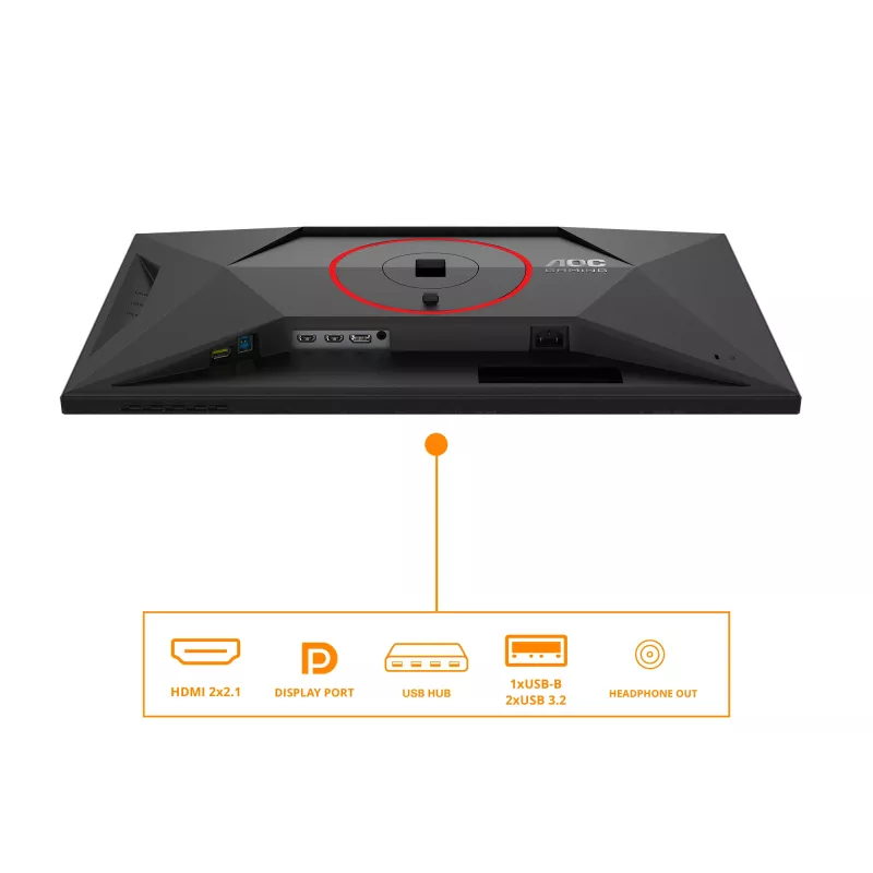AOC G4 Q27G4SRU arvutimonitor 68,6 cm (27 tolli) 2560 x 1440 pikslit Quad HD LED must, punane
