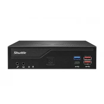Shuttle Slim PC DH770, S1700, 2x HDMI, 2x DP, 2x 2.5G LAN, 2x COM, 8x USB, 1x 2,5 tolli, 2x M.2, 24/7 pidev töö, koos VESA kinnitusega
