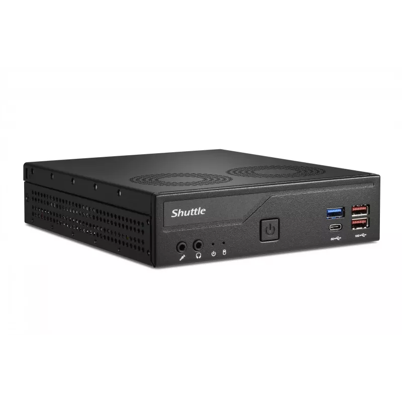 Shuttle Slim PC DH770, S1700, 2x HDMI, 2x DP, 2x 2.5G LAN, 2x COM, 8x USB, 1x 2,5 tolli, 2x M.2, 24/7 pidev töö, koos VESA kinnitusega