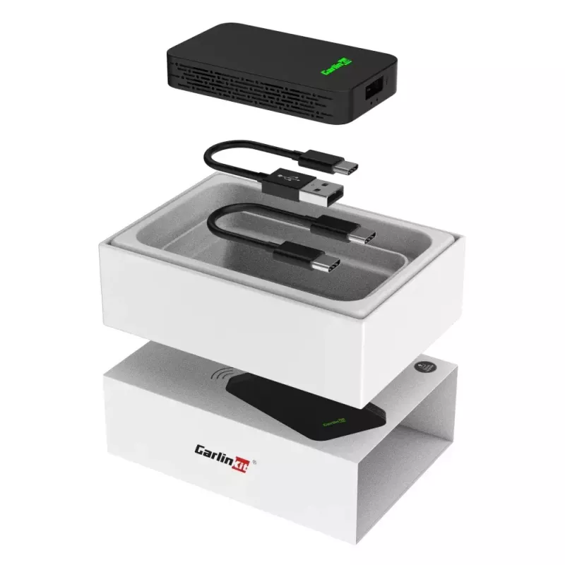 Automeediavastuvõtja Carlinkit CPC200-2AIR Must Wi‑Fi 5 GHz / 2,4 GHz, Bluetooth 4.1, USB‑C