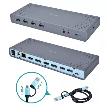 i-tec USB 3.0 / USB-C / Thunderbolt 3 kahe ekraaniga dokkimisjaam