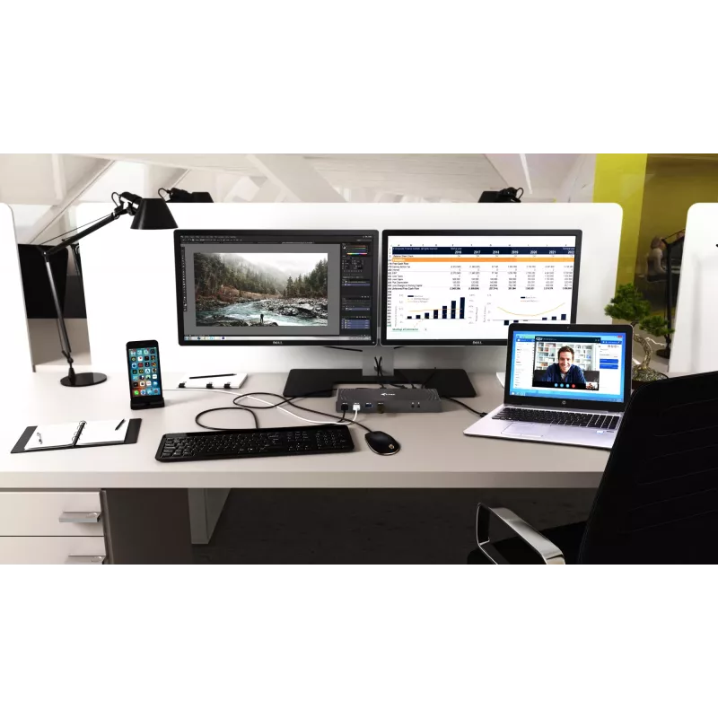 i-tec USB 3.0 / USB-C / Thunderbolt 3 kahe ekraaniga dokkimisjaam