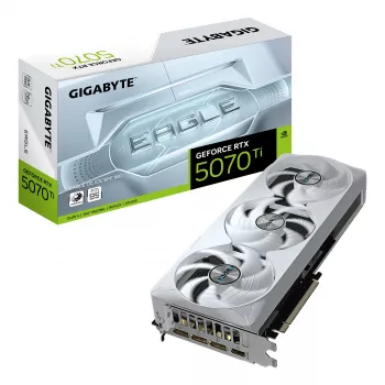 GIGABYTE GeForce RTX 5070 Ti EAGLE OC ICE SFF 16G graafikakaart - 16 GB GDDR7, 256bit, PCI-E 5.0, 2542 MHz tuumsagedus, 3 x DP 2.1a, 1 x HDMI 2.1b, NVIDIA DLSS 4, GV-N507TEAGLEOC ICE-16GD