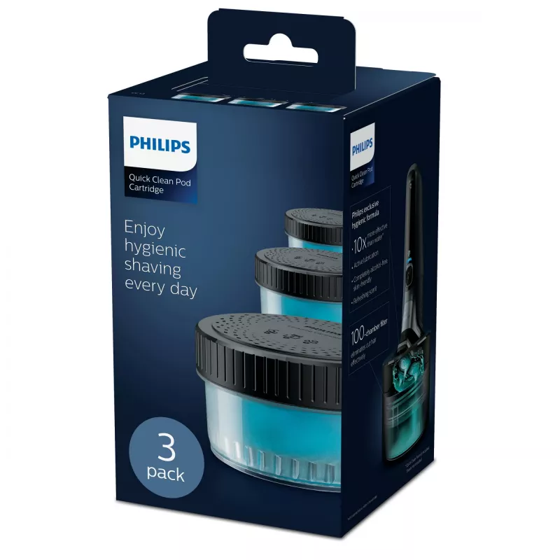 Philips Quick Clean Pod kassett CC13/50 3-pakendis puhastuskassetid elektriliste pardlipeade jaoks